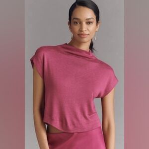 Anthropologie Pink/ Rose colored short sleeve.